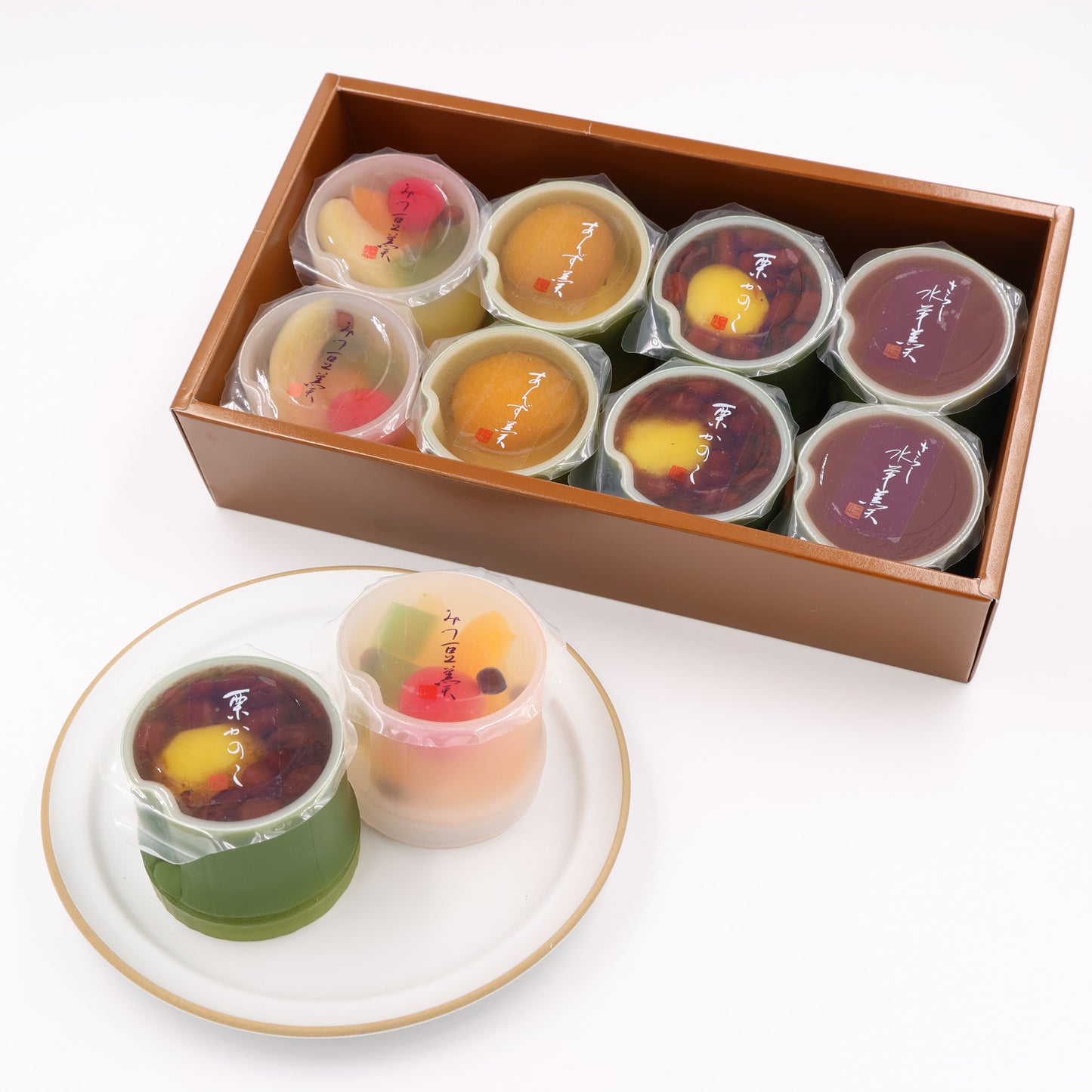 冷やして美味しい - 竹筒水羊羹 8個入 -